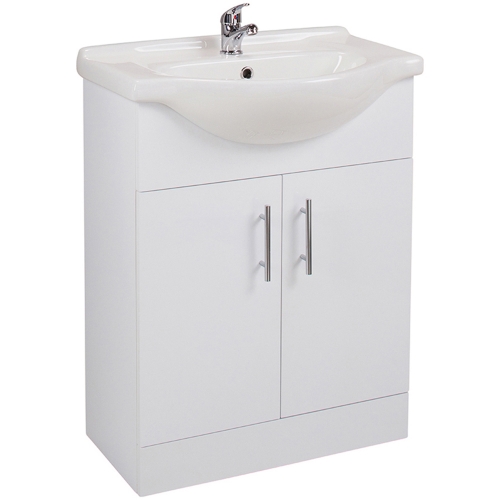 Kass 550mm 1 Door Vanity Unit & Basin White