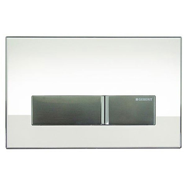 Geberit Sigma 40 Dual Flush Plate (White Glass) White