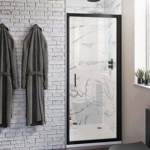 Black 1000mm Pivot Shower Door