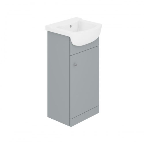 450mm Floor Standing Vanity Unit & 1TH Basin Dove Matt Grey - Karma By Voda Design