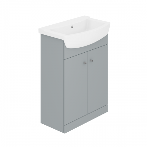 650mm Floor Standing Vanity Unit & 1TH Basin Matt Grey - Karma By Voda Design