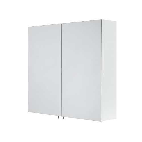 Double Mirror Cabinet Stainless Steel White