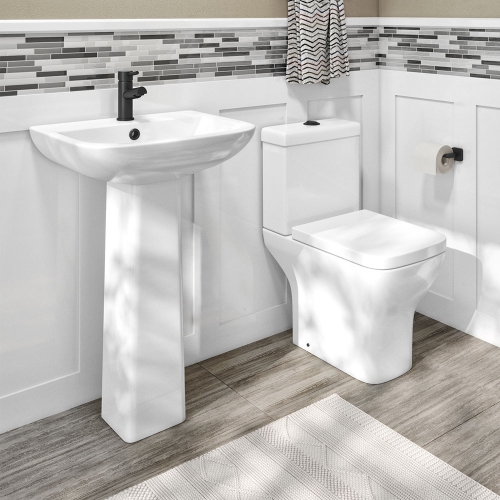 Synergy Bela Cloakroom Basin and Toilet Set