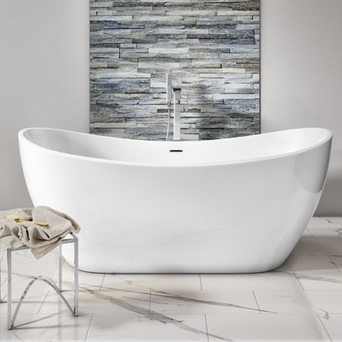 Freestanding Modern Double Ended Bath 1700mm - Rose By Voda Design