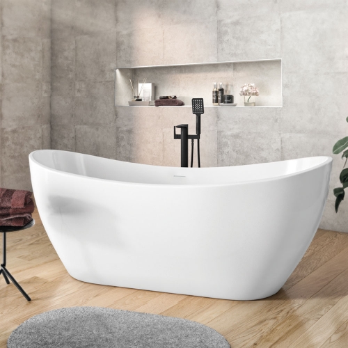 Freestanding Modern Slipper Double Ended bath 1830 mm - Ibiza by Synergy 