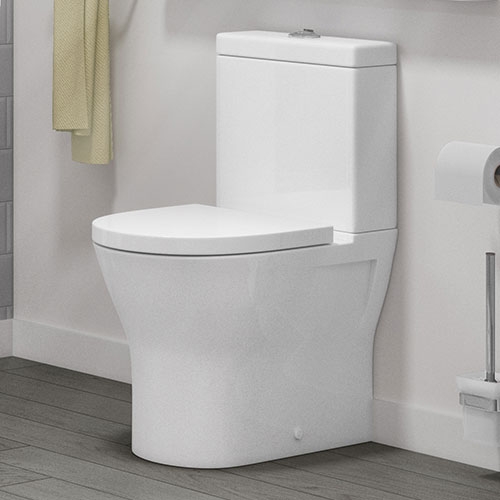 Close Coupled Fully Back to Wall WC Pan, Cistern and Soft Close Seat