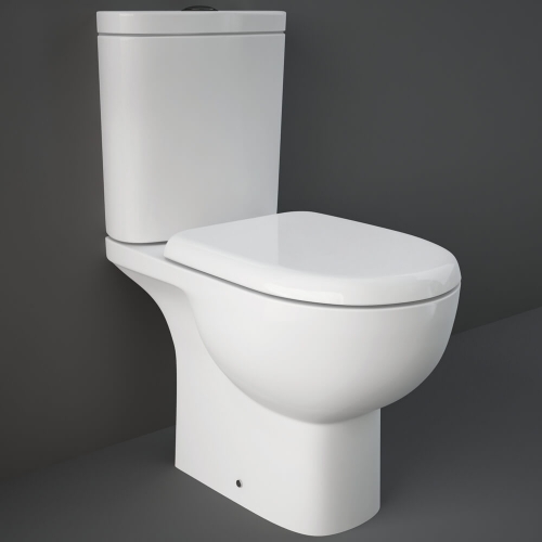 Rak Tonique Close Coupled Open Back Toilet, Cistern & Seat