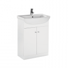 650mm Floor Standing Vanity Unit & 1TH Basin White - Karma By Voda Design