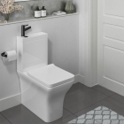 P2 Combination Square Toilet & Sink - Black Tap & Waste