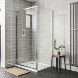 1100 x 800mm 6mm Sliding Shower Enclosure (Door & Side Panel) - April Destini